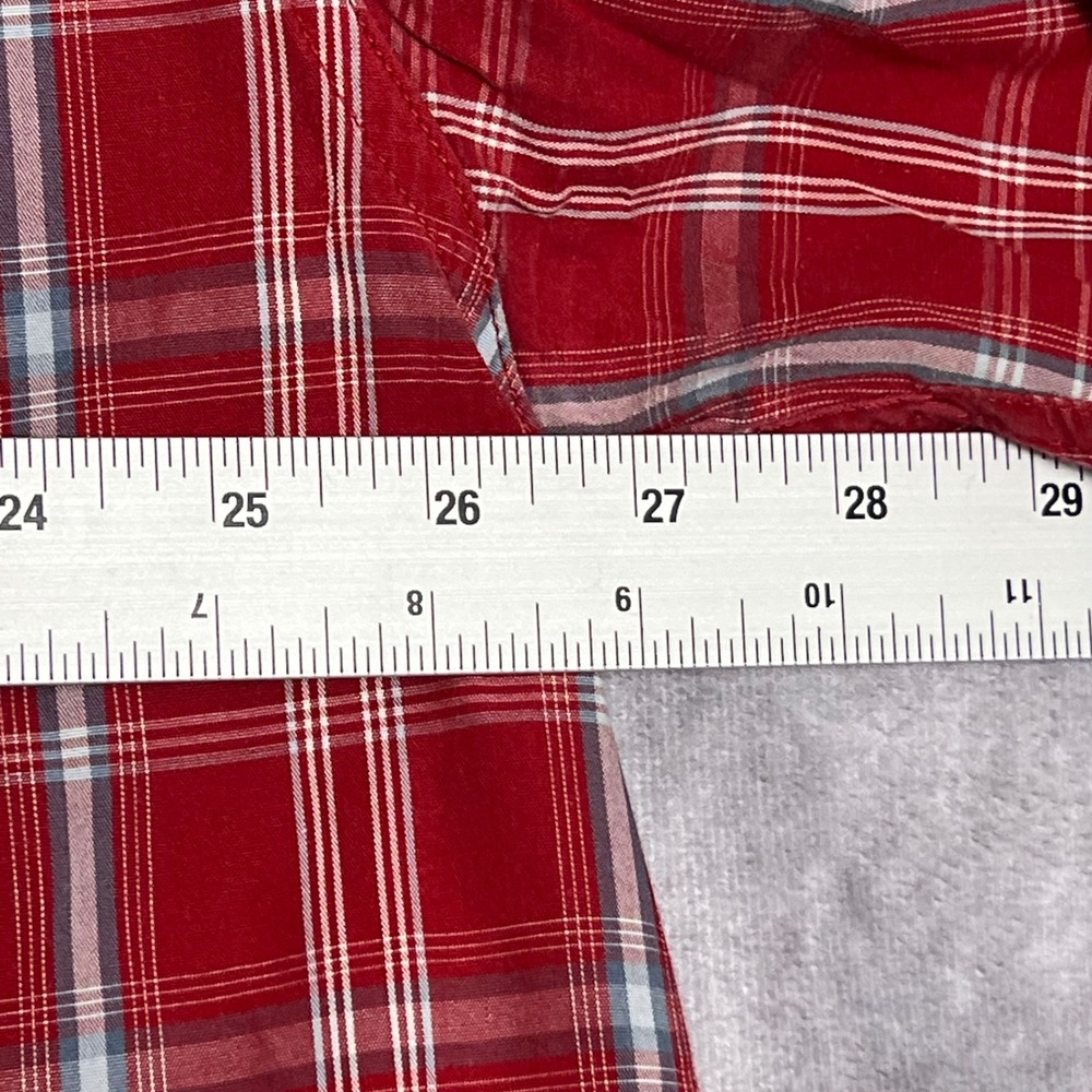 Carhartt Button Down Shirt Mens 2XL Red Plaid Excellent Short Sleeve S208 CRI - Picture 11 of 12